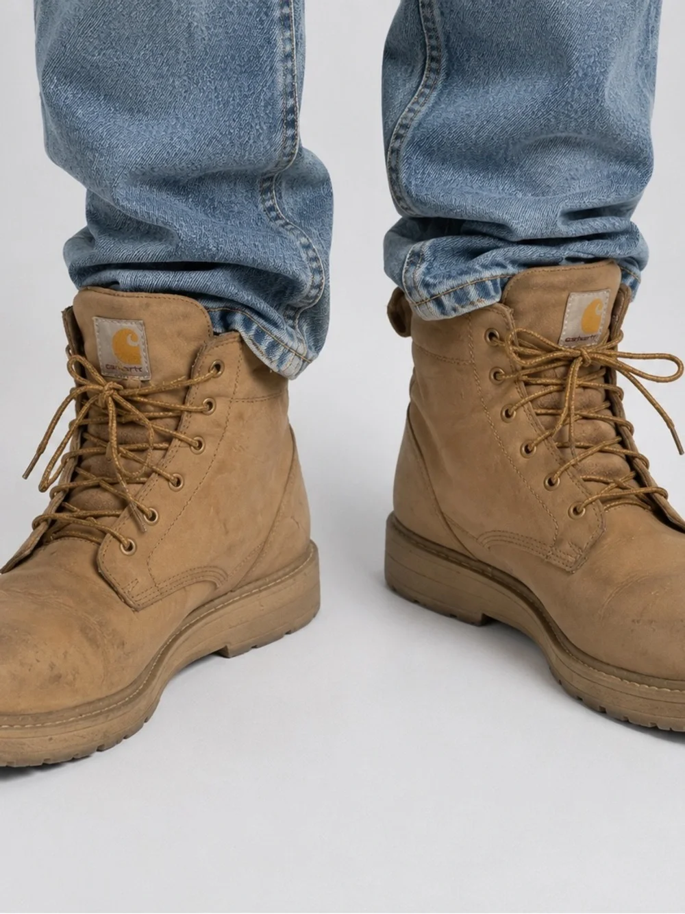 Carhartt Waterproof Work Boots Women's US 14 Tan Leather Lace-Up Work